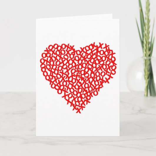 xo harten feestdagen kaart (Voorkant)