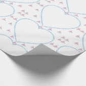 XO Heart Lijst Blue en Paars Cadeaupapier (Hoek)
