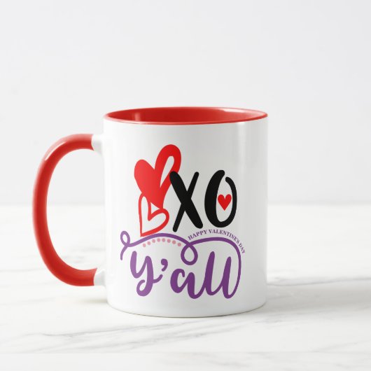 XO Hearts Valentijnsdag Coffee Mok Design (Links)