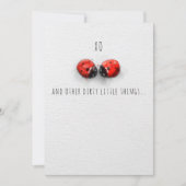 XO HUGS AND KISSES BUGS VERSION 1 Valentijn card Bedankkaart (Voorkant)