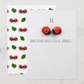 XO HUGS AND KISSES BUGS VERSION 2 Valentijn card Bedankkaart (Voorkant / Achterkant)