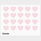 XO kussen en knuffels roze moderne aangepaste teks Hart Sticker (Vel)