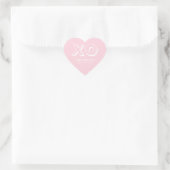 XO kussen en knuffels roze moderne aangepaste teks Hart Sticker (Tas)