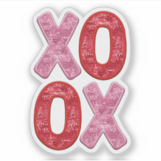 XO OX - Kus Knuffel Knuffel Kus Valentijnsticker Sticker