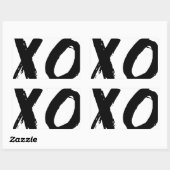 XO-penseel minimaal Rechthoekige Sticker (Vel)