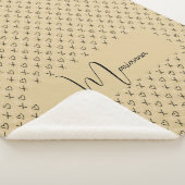 Xo Valentijnse Hoorten Patroon monogrammen Sherpa Deken (3/4)