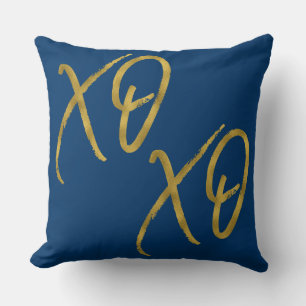 XO XO Hugs en Kisses Love Faux Gold Foil Pillow Kussen