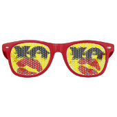 XO XO m'embrasser rétro Shades / Fun Party Lunette (Devant)