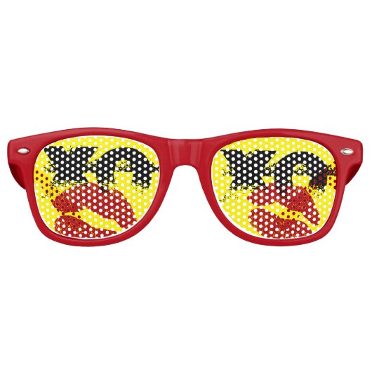 XO XO m'embrasser rétro Shades / Fun Party Lunette (Devant)