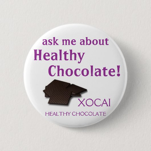 XOCAI Healthy Chocolate Ronde Button 5,7 Cm (Voorkant)