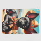 Xoloitzcuintle Golfhanddoek (Horizontaal)