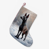 Xoloitzcuintli Laat het sneeuwen Kerstmis Kleine Kerstsok (Voorkant (Hangend))