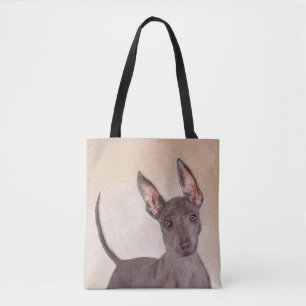 Xoloitzcuintli schilderen - Kute Original Dog Art Draagtas