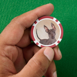Xoloitzcuintli schilderen - Kute Original Dog Art Poker Chips