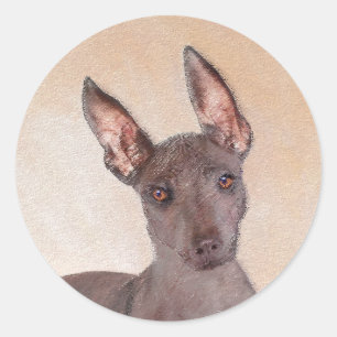 Xoloitzcuintli schilderen - Kute Original Dog Art Ronde Sticker