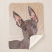 Xoloitzcuintli schilderen - Kute Original Dog Art Sherpa Deken (Voorkant)