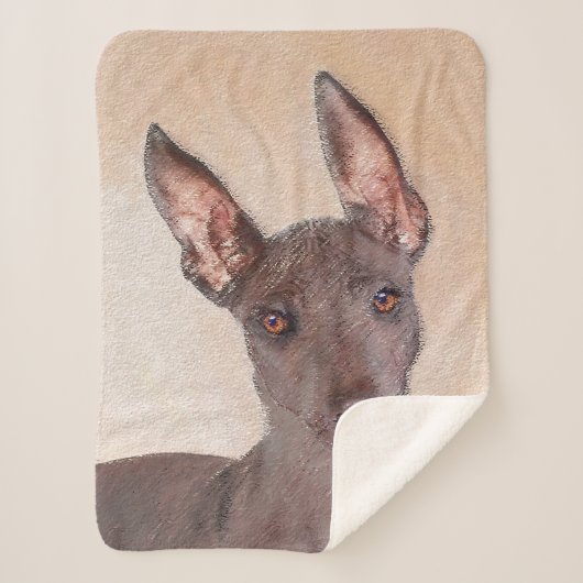 Xoloitzcuintli schilderen - Kute Original Dog Art Sherpa Deken (Voorkant)