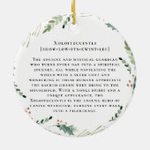 Xoloitzcuintli | Waterverf Mexicaanse haarloze hon Keramisch Ornament (Achterkant)