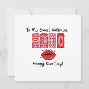XOXO Aan Mijn Zoete Valentijn - Gelukkige Kusdag L Kaart