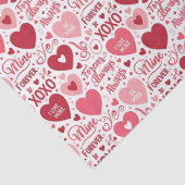 XOXO & Always Be Mine Valentine Tissuepapier (Detail)
