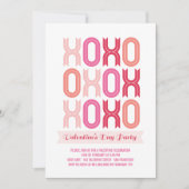 XOXO Amour et baisers Invitation de la fête de la  (Devant)