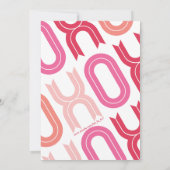 XOXO Amour et baisers Invitation de la fête de la  (Dos)