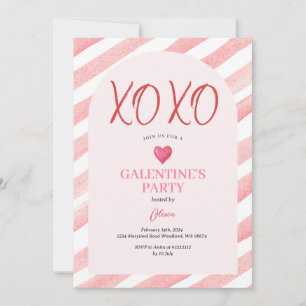 XOXO Arch Roze Galentine's Day Dinner Valentijn Kaart