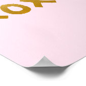 xoxo - Art print - Roze - Gold - Decor (Hoek)