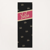 XOXO Black Hot Pink Gold Typografie Cute Yogamat (Voorkant)