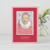 XOXO Bold Frame Valentine's Day Carte photo (Debout devant)