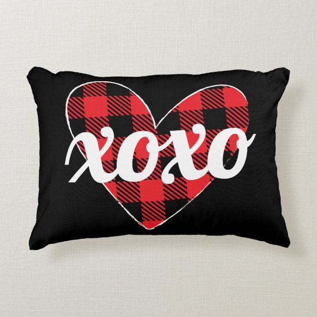 xoxo buffalo hart Accent Pillow Kussen (Voorkant)