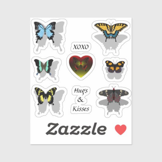 XOXO Butterfly Pack Sticker (Vel)