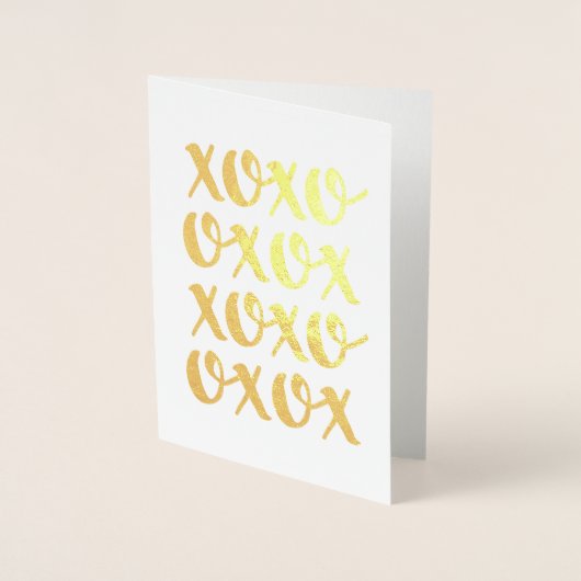 xoxo | Carte de feuille d'or (Devant)