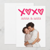 XOXO Carte de Saint-Valentin personnalisée avec ph (Devant / Derrière)