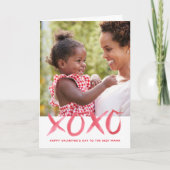 XOXO Carte photo de la Saint Valentin pour maman (Devant)