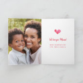 XOXO Carte photo de la Saint Valentin pour maman (Intérieur)