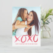 XOXO Carte photo de la Saint Valentin pour maman (Debout devant)