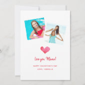 XOXO Carte photo de la Saint Valentin pour maman (Dos)
