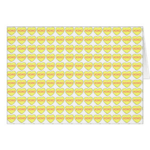 XOXO Coeurs de bonbons Jaunes Saint Valentin Amour