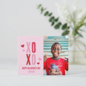 XOXO Coeurs Valentine Carte photo (Debout devant)