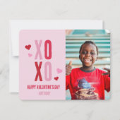 XOXO Coeurs Valentine Carte photo (Devant)