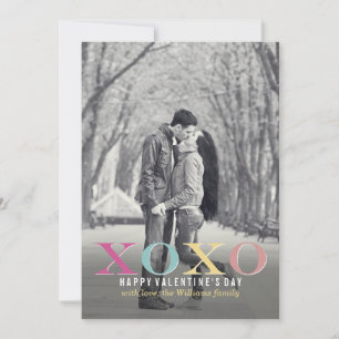 XOXO coloré   Cartes Saint Valentin