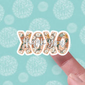 XOXO Dank u wel Boho Floral Script Overlay Sticker