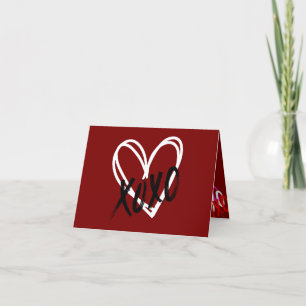 XOXO Double Heart Bedankkaart