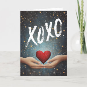 XOXO: Een geschenk van liefde Feestdagen Kaart