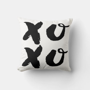 XOXO Embauches et baisers Coussin de typographie