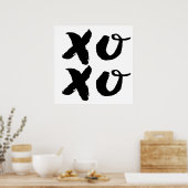 XOXO Embauches et baisers | Poster de la typograph (Cuisine)