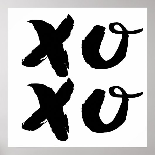 XOXO Embauches et baisers | Poster de la typograph (Devant)