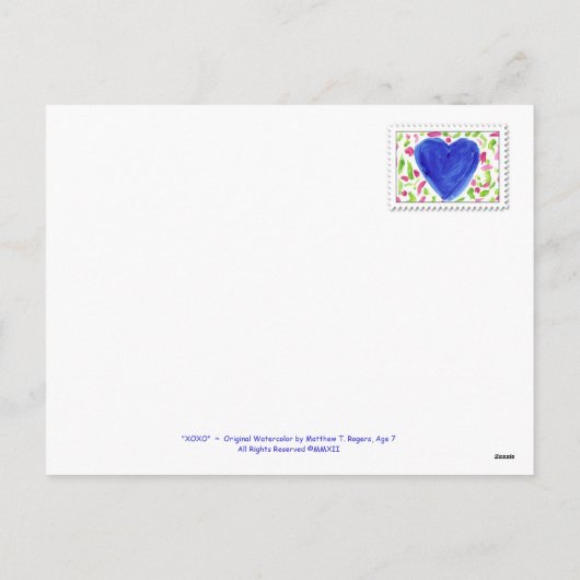 XOXO - Embrous et baisers - Carte postale (Dos)