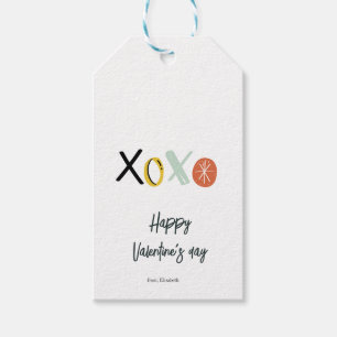 "XOXO" Fijne Valentijnsdag Cadeaulabel